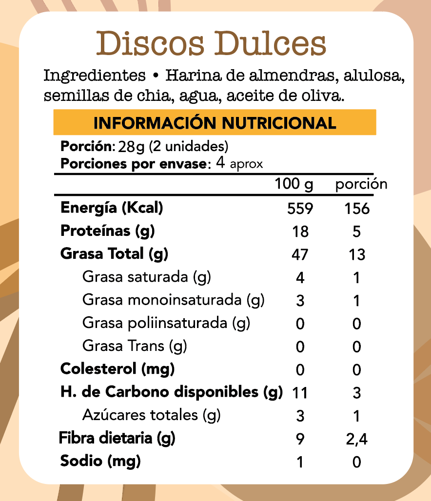 Discos Dulces 120 grs.