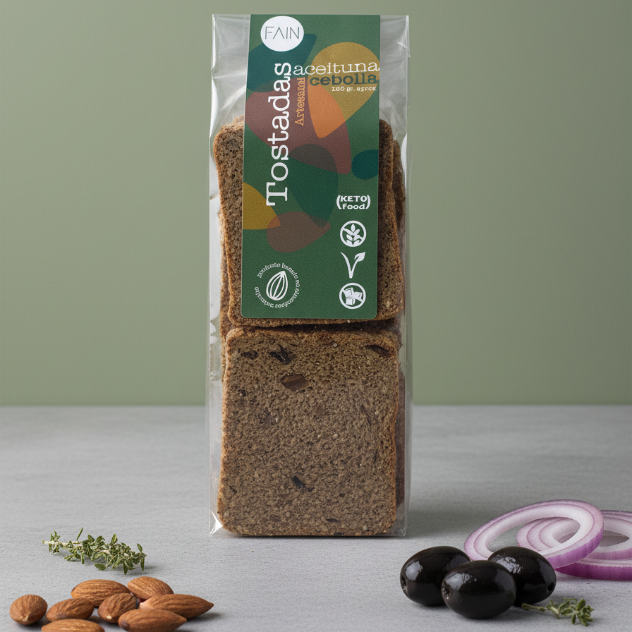 Tostadas de Aceituna Cebolla 140 grs.